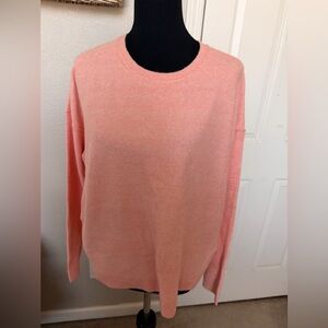 Free People  Soft Coral Crewneck Sweater